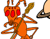Dibujo Hormiga alienigena pintado por flik