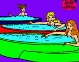 Dibujo Barbie y sus amigas en el jacuzzi pintado por emma4