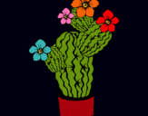 Dibujo Flores de cactus pintado por 060744