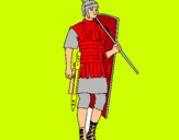 Dibujo Soldado romano pintado por MESSIAS