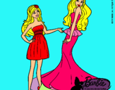 Dibujo Barbie estrena vestido pintado por rousmery