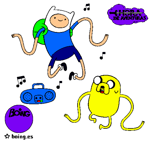 Finn y Jake escuchando música