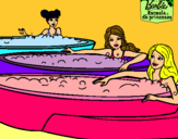 Dibujo Barbie y sus amigas en el jacuzzi pintado por PrincessSS