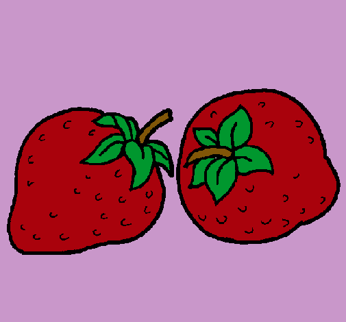 Dibujo fresas pintado por mikeyla