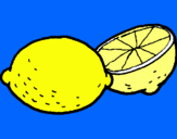 Dibujo limón pintado por heyever