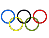 Dibujo Anillas de los juegos olimpícos pintado por ANDER