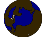 Dibujo Planeta Tierra pintado por ffgsgd
