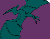 Dibujo Terodáctilo pintado por pteranodon