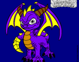 Dibujo Spyro pintado por hugog