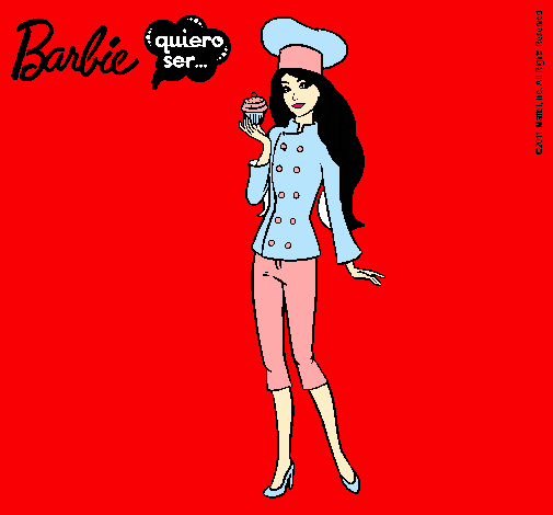 Dibujo Barbie de chef pintado por vlentinita