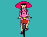 Dibujo China en bicicleta pintado por fers