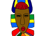 Dibujo Máscara africana pintado por MASCARA