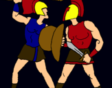 Dibujo Lucha de gladiadores pintado por dfg4569