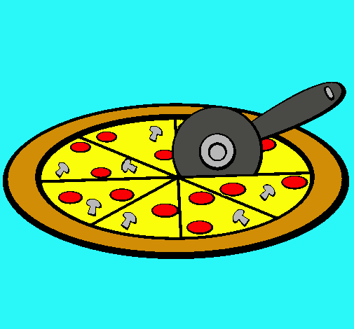 Dibujo Pizza pintado por migl