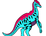 Dibujo Parasaurolofus con rayas pintado por scarleth2