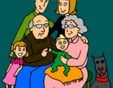 Dibujo Familia pintado por bordon