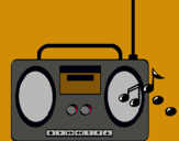 Dibujo Radio cassette 2 pintado por jumex