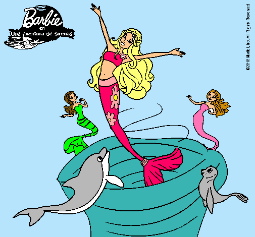 Barbie sirena contenta