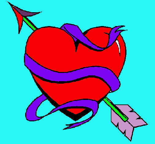 Dibujo Corazón con flecha pintado por isidorita