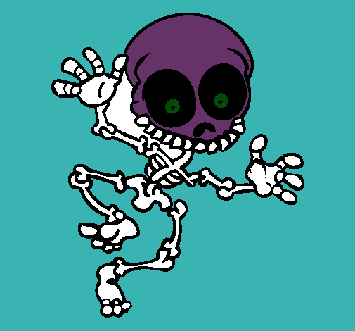 Dibujo Esqueleto contento 2 pintado por Rocio20