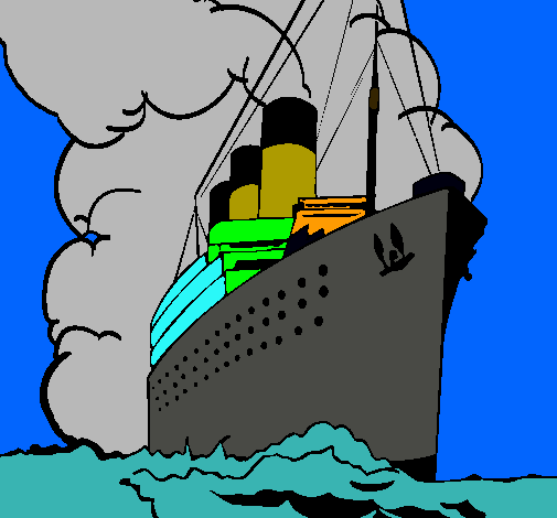 Dibujo Barco de vapor pintado por sandrilona