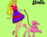 Dibujo Barbie paseando a su mascota pintado por gsmygcjm