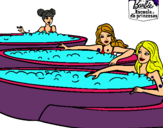 Dibujo Barbie y sus amigas en el jacuzzi pintado por albaaaaaaaaa