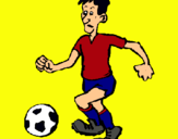 Dibujo Jugador de fútbol pintado por abcdejhjuitu