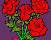 Dibujo Ramo de rosas pintado por alba123