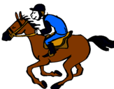 Dibujo Carrera de caballos pintado por cochi