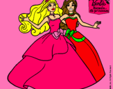 Dibujo Barbie y su amiga súper felices pintado por pagra