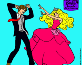 Dibujo Barbie bailando con un amigo pintado por ykuolyk7oiko