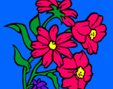 Dibujo Flores pintado por rosybonita