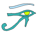 Dibujo Ojo Horus pintado por chiche