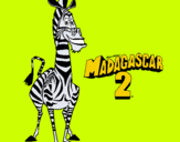 Dibujo Madagascar 2 Marty pintado por gonzabrito