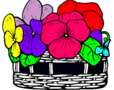 Dibujo Cesta de flores 12 pintado por brizy