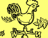 Dibujo Veletas y gallo pintado por yoemilis 