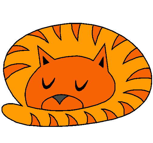 Dibujo Gato durmiendo pintado por jime8175