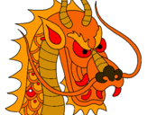 Dibujo Cabeza de dragón pintado por elian10