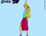 Dibujo Barbie flamenca pintado por t-hamar