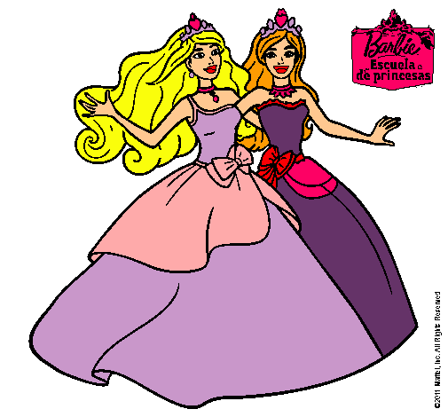 Barbie y su amiga súper felices