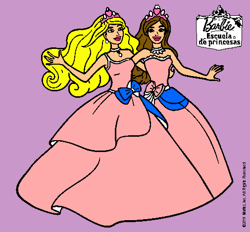 Barbie y su amiga súper felices