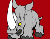 Dibujo Rinoceronte II pintado por rayoMC