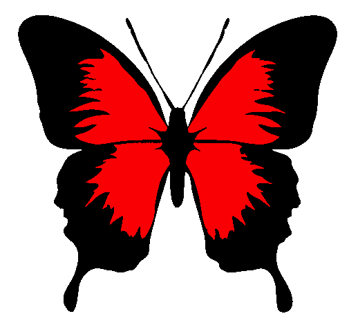 Dibujo Mariposa con alas negras pintado por marlenee_6