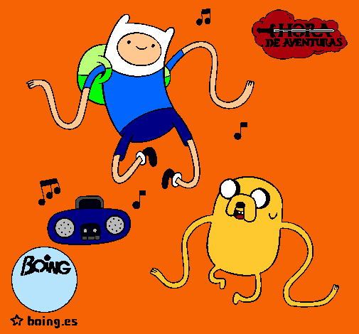 Finn y Jake escuchando música