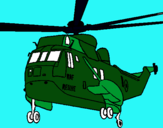 Dibujo Helicóptero al rescate pintado por soldado