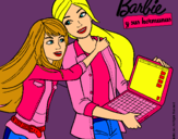 Dibujo El nuevo portátil de Barbie pintado por xaviera