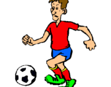 Dibujo Jugador de fútbol pintado por blanquito