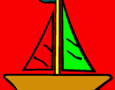 Dibujo Barco velero pintado por wichi