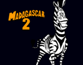 Dibujo Madagascar 2 Marty pintado por lennel